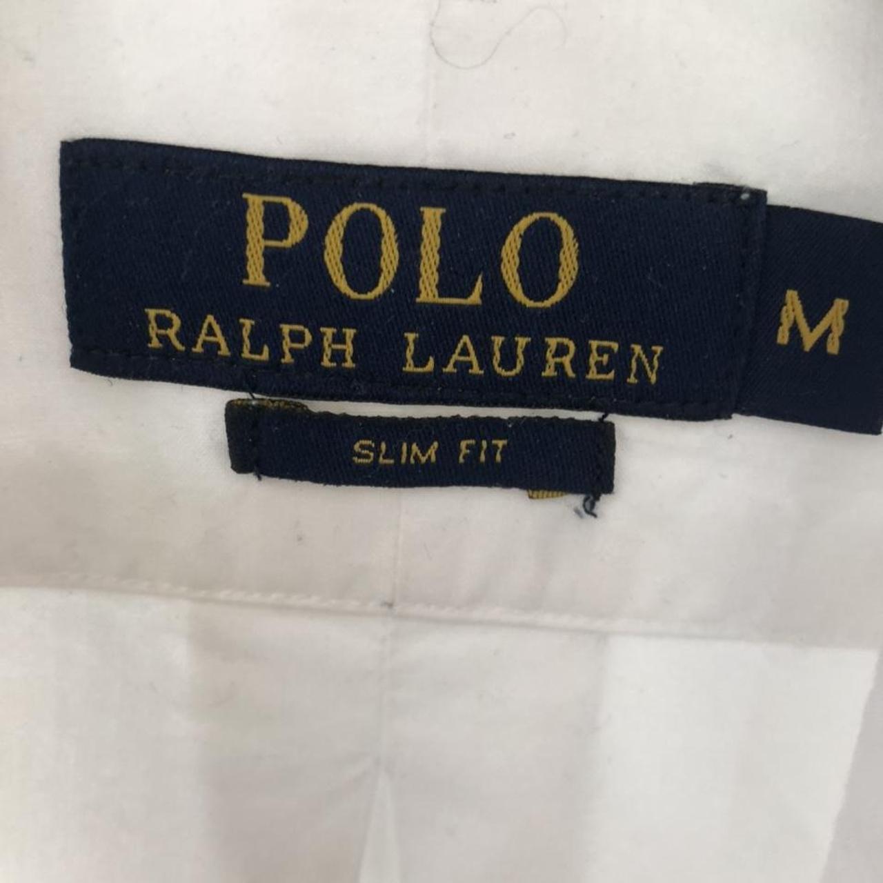 Medium shirt White Ralph Lauren shirt Fits large... - Depop