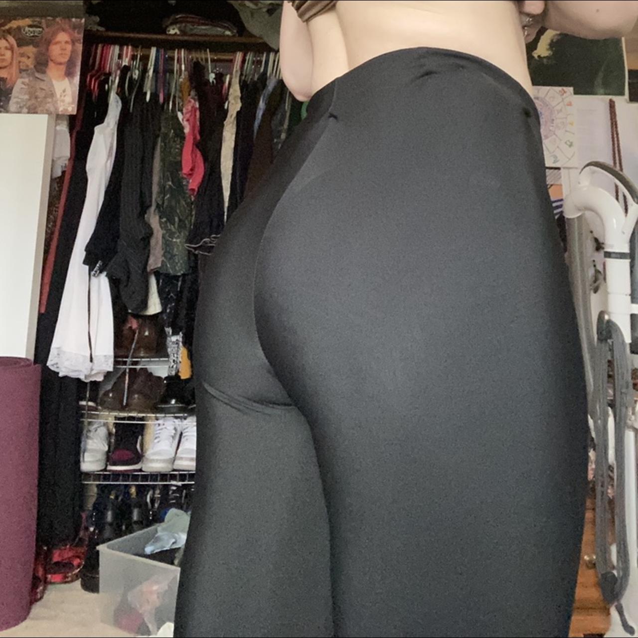 Zara black flares with slit, worn a handful of... - Depop