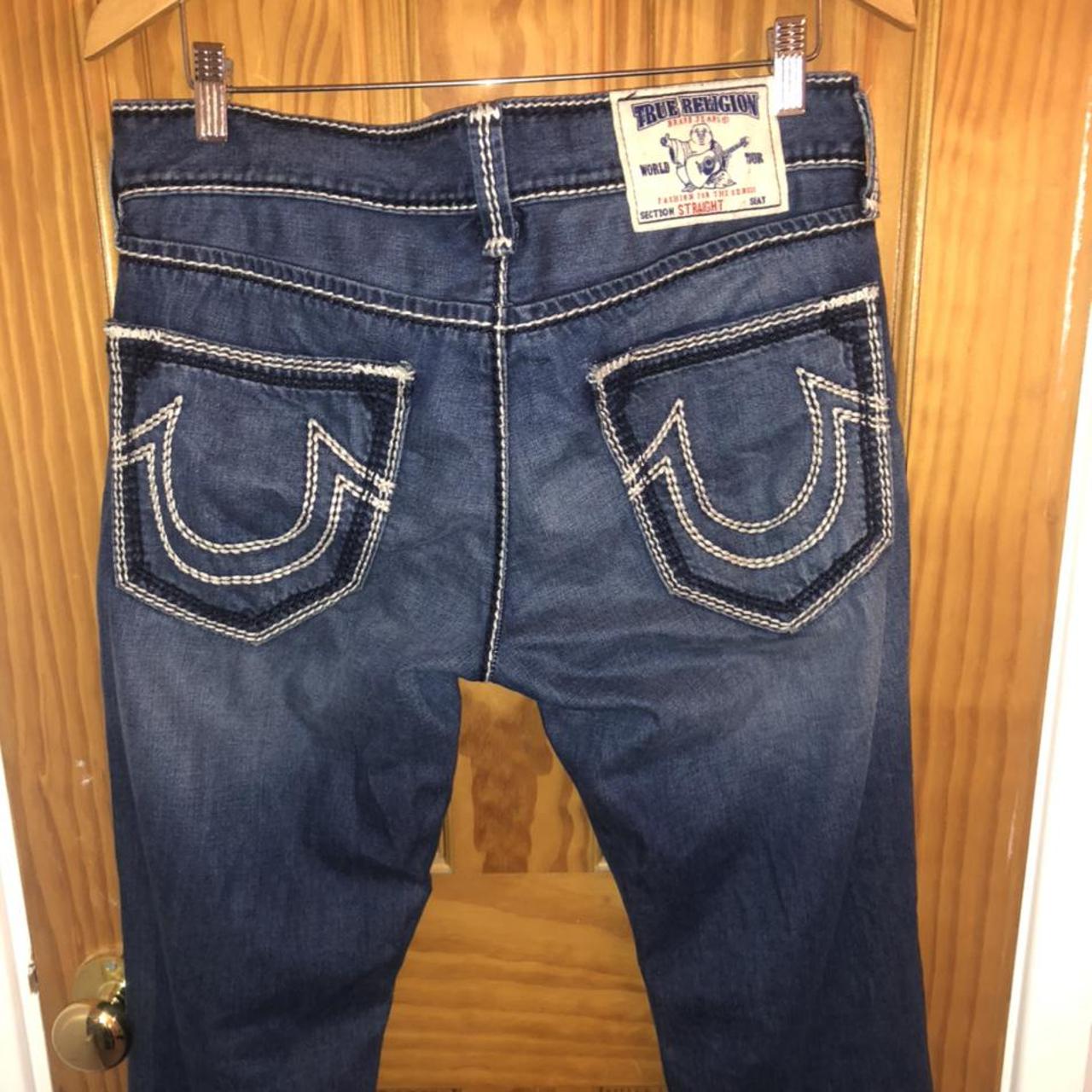 Triple stitch True Religion straight fit jeans... - Depop