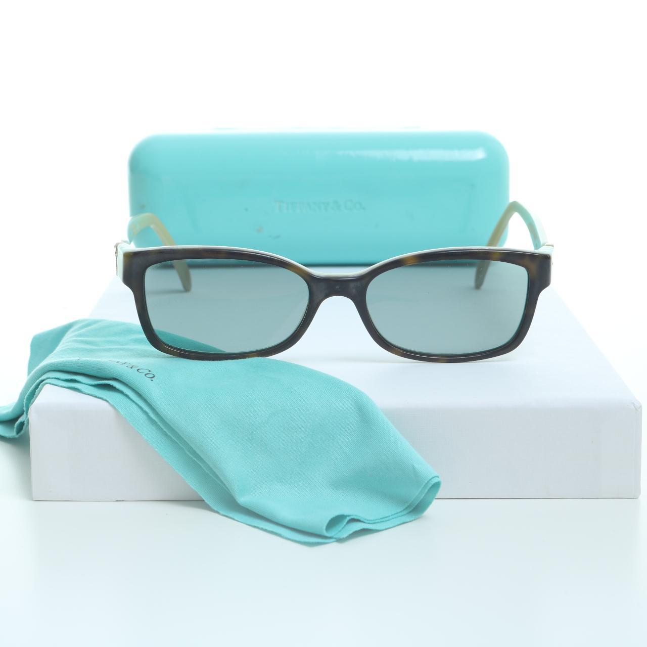 Tiffany & Co. Women's Blue Sunglasses Depop