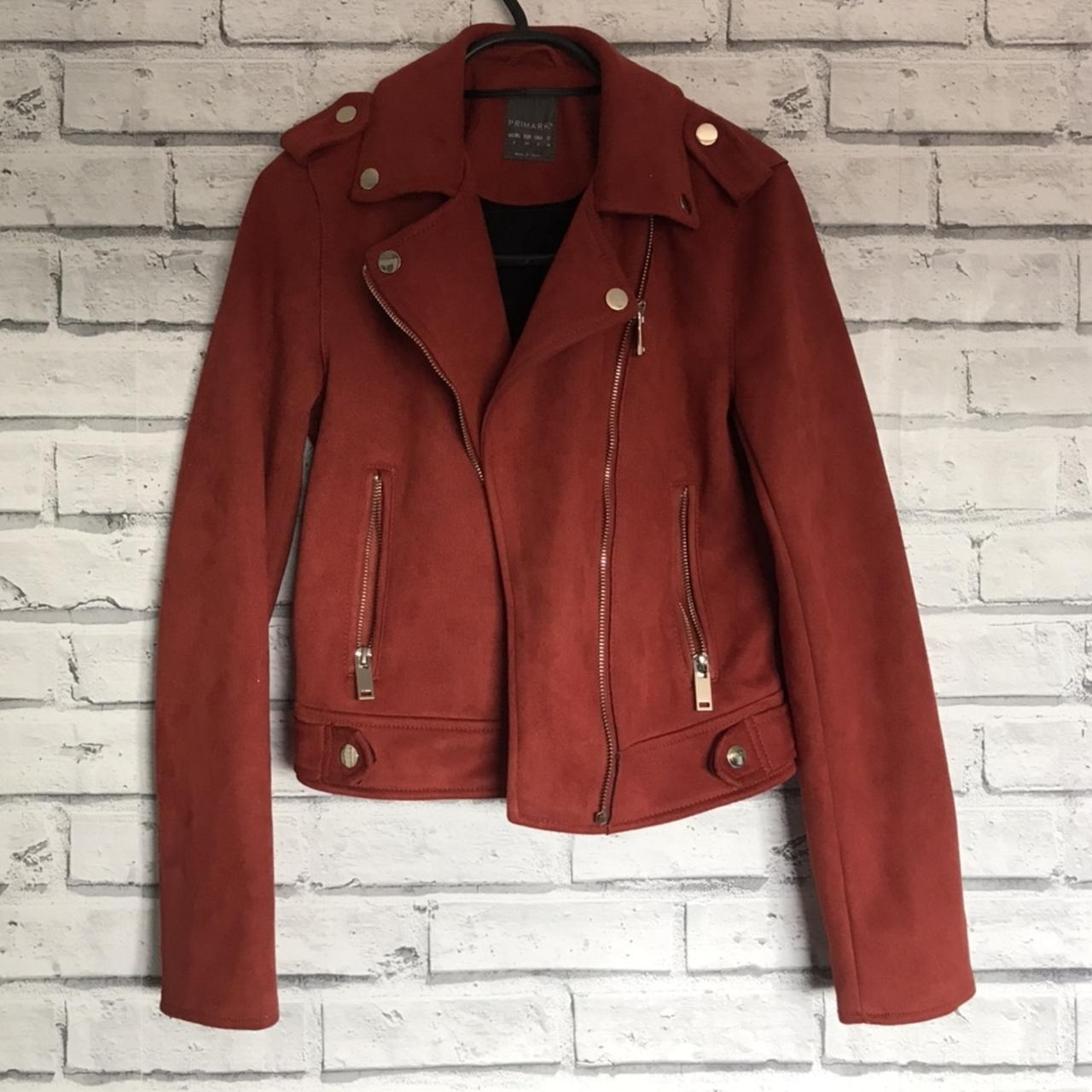 Primark rust coloured suede jacket Beautiful on Worn... - Depop