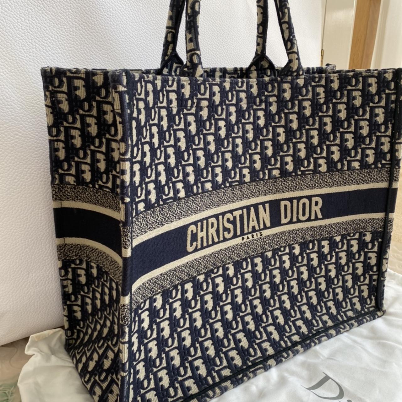 Dior book tote Navy 100% authentic original Depop