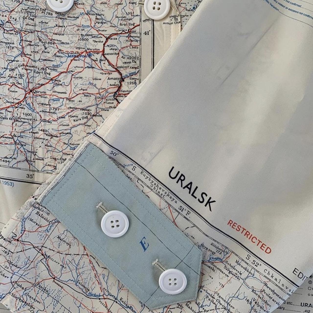 CELINE ICONIC MAP TRENCH IN SILK New with tag Not | Depop