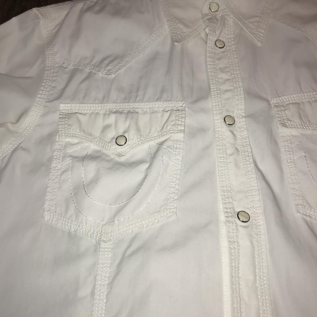 Men’s True Religion White Shirt Excellent Condition... - Depop