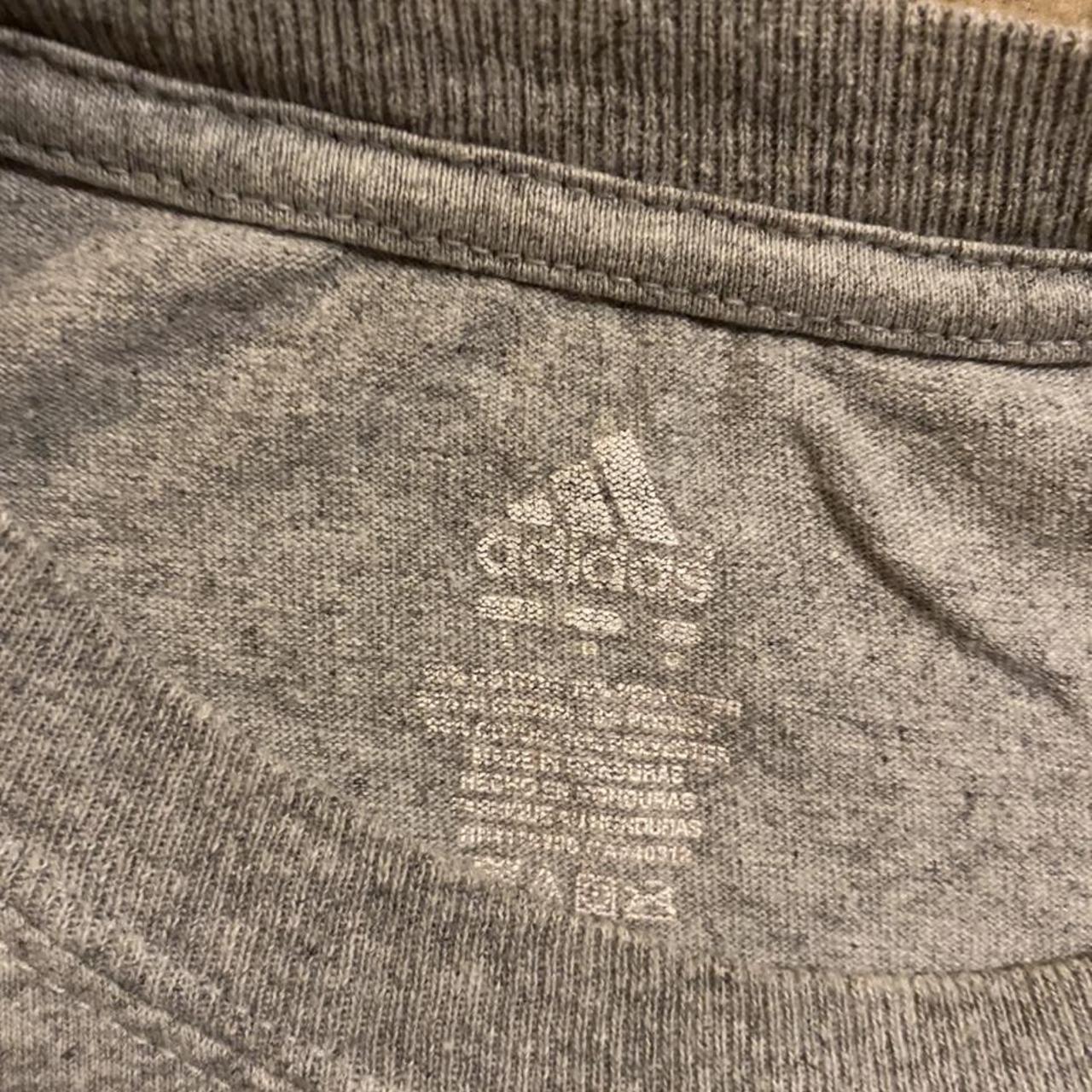 Adidas Men's Grey T-shirt | Depop