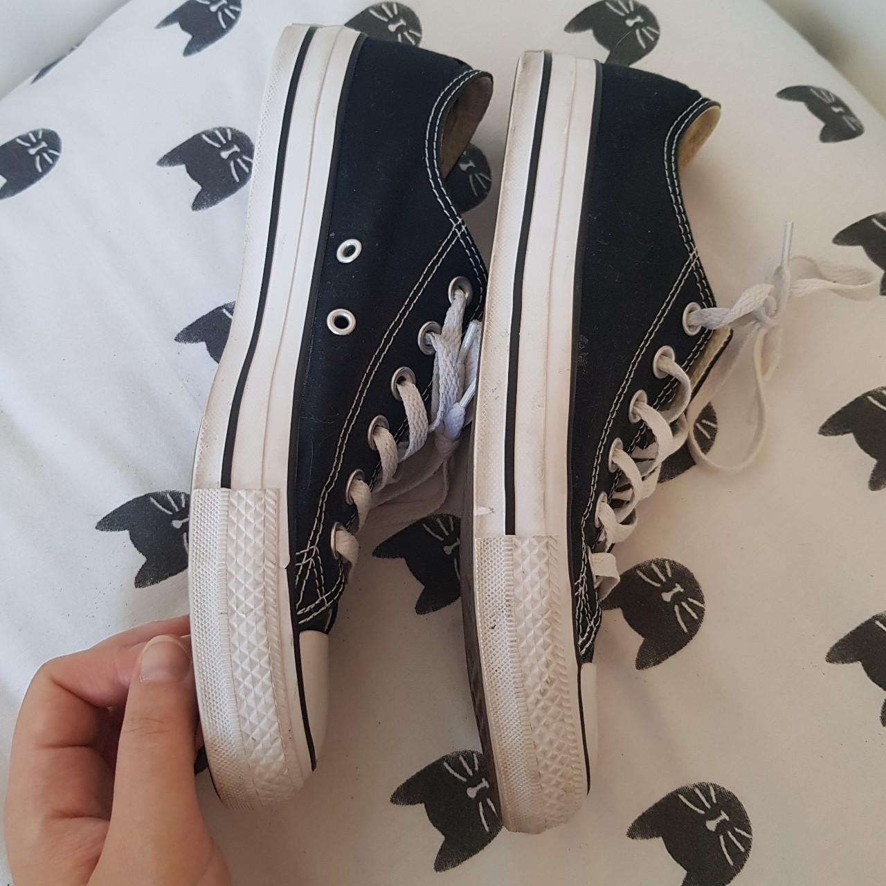 Black and white low converse all star chuck taylor... Depop