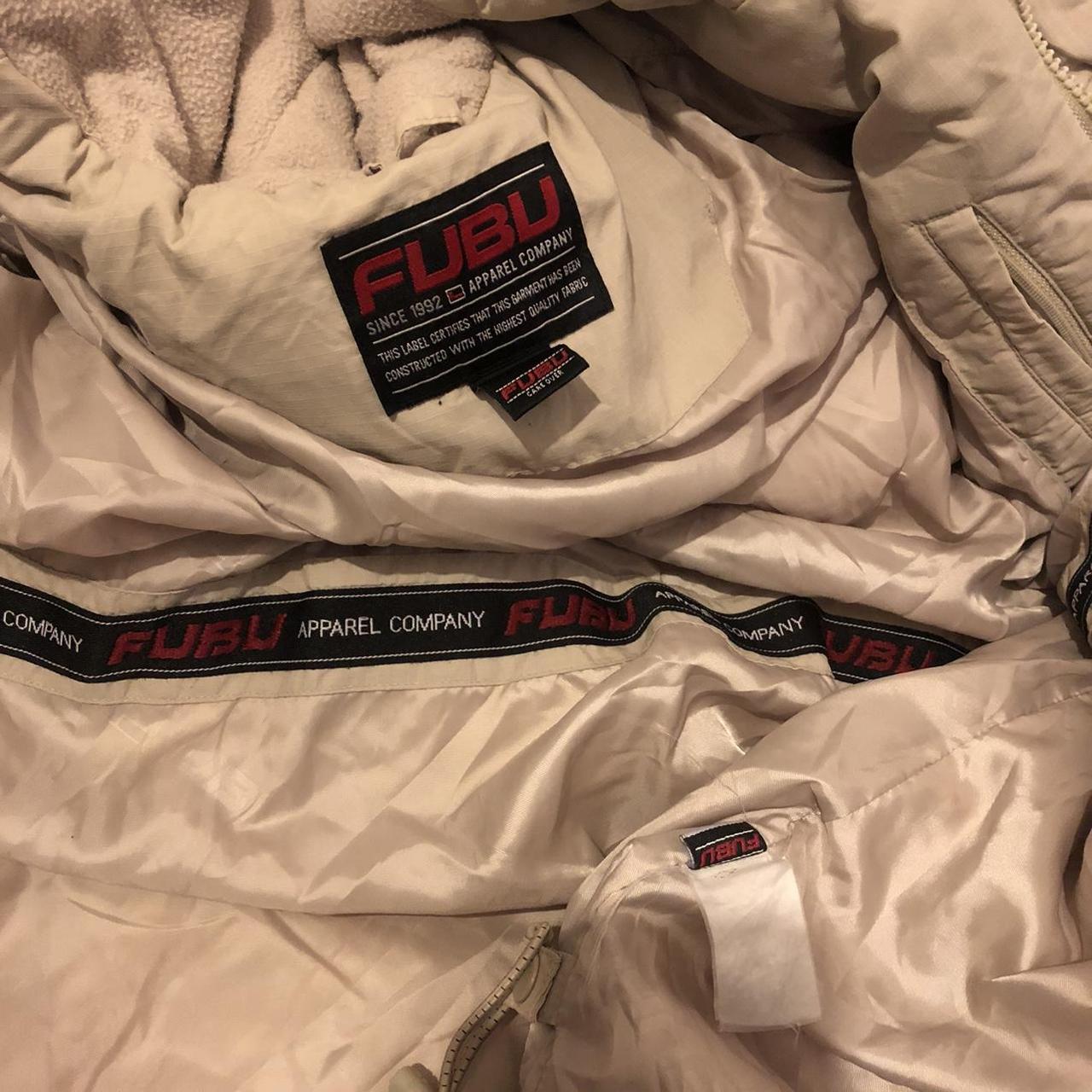 fubu jacket 90s trench coat style perfect... - Depop