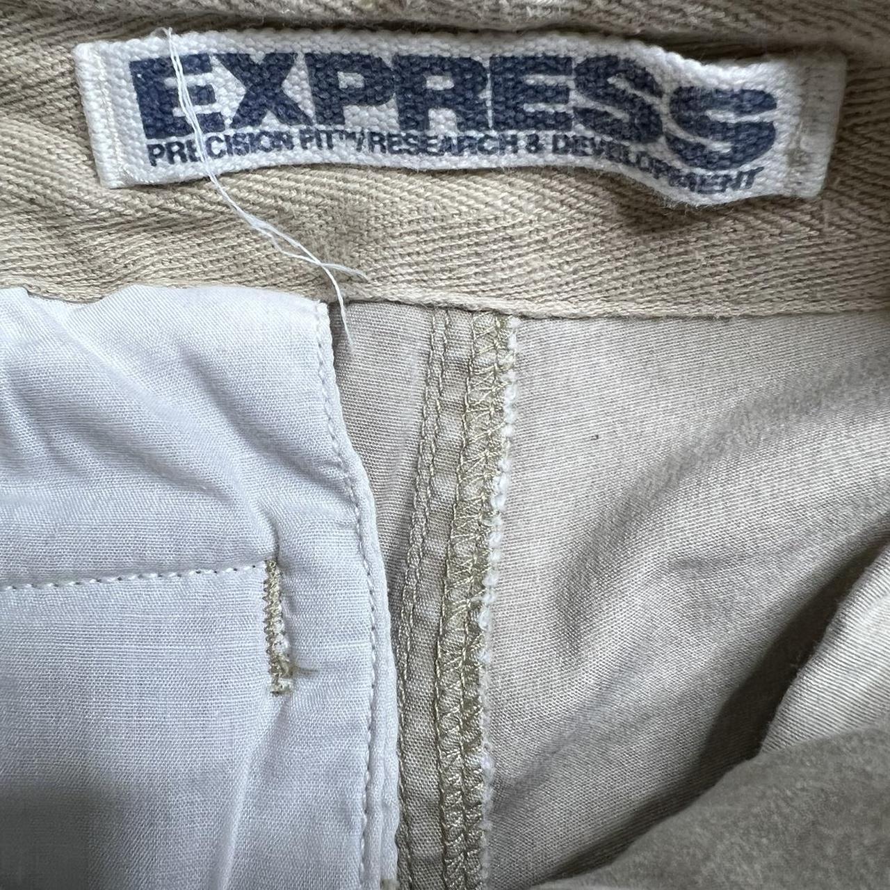 vintage express cargo pants low rise size 5/6 15"... Depop