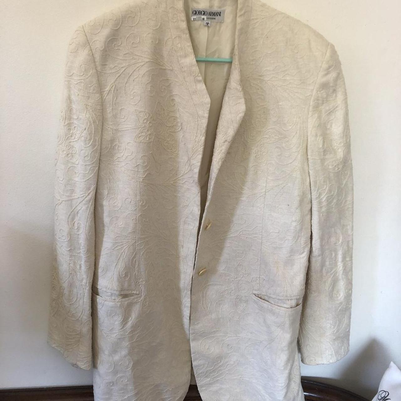 Armani Women's Cream Jacket | Depop