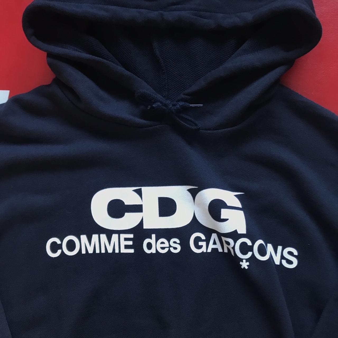 comme des garcon pullover moletom com capuz