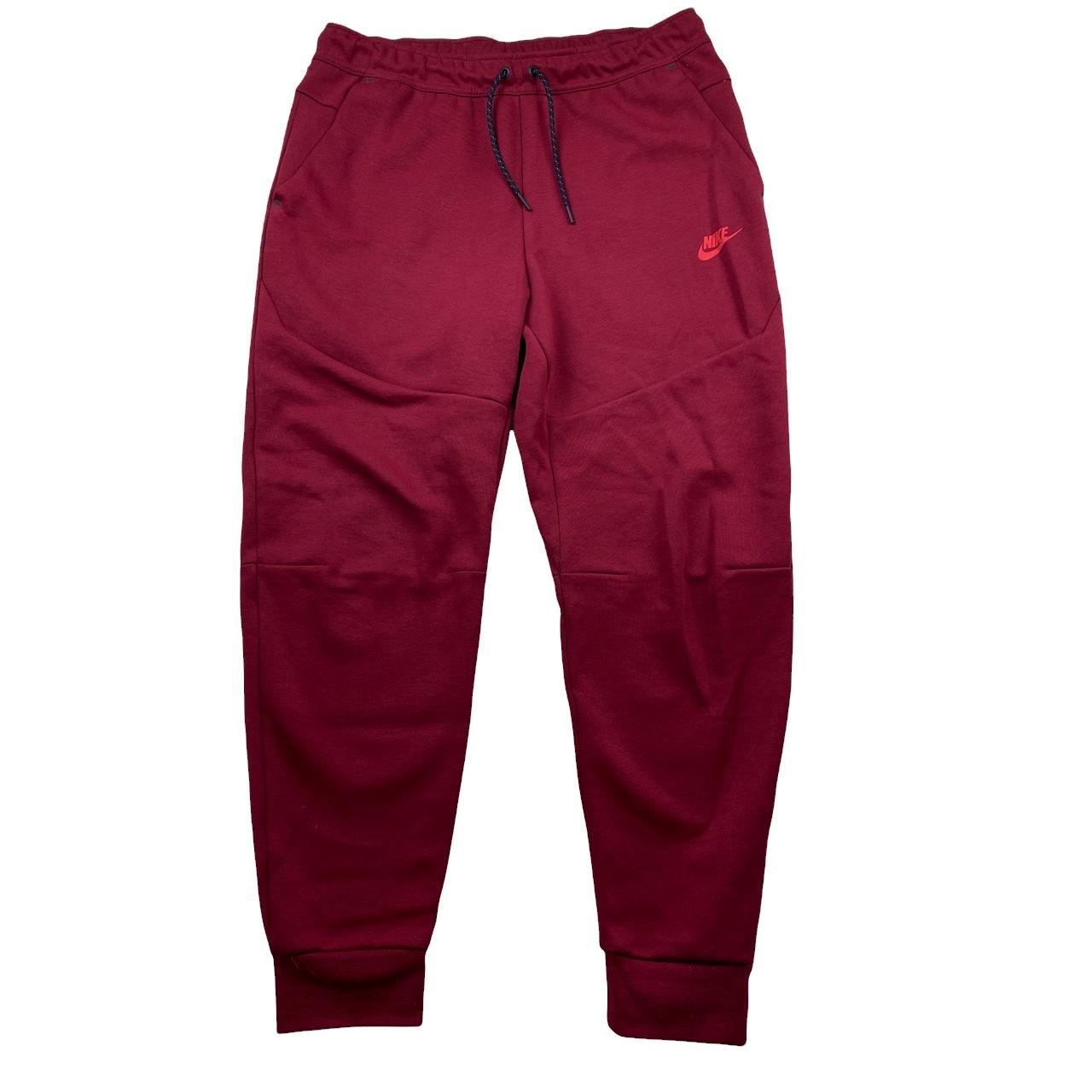 red nike tech fleece joggers