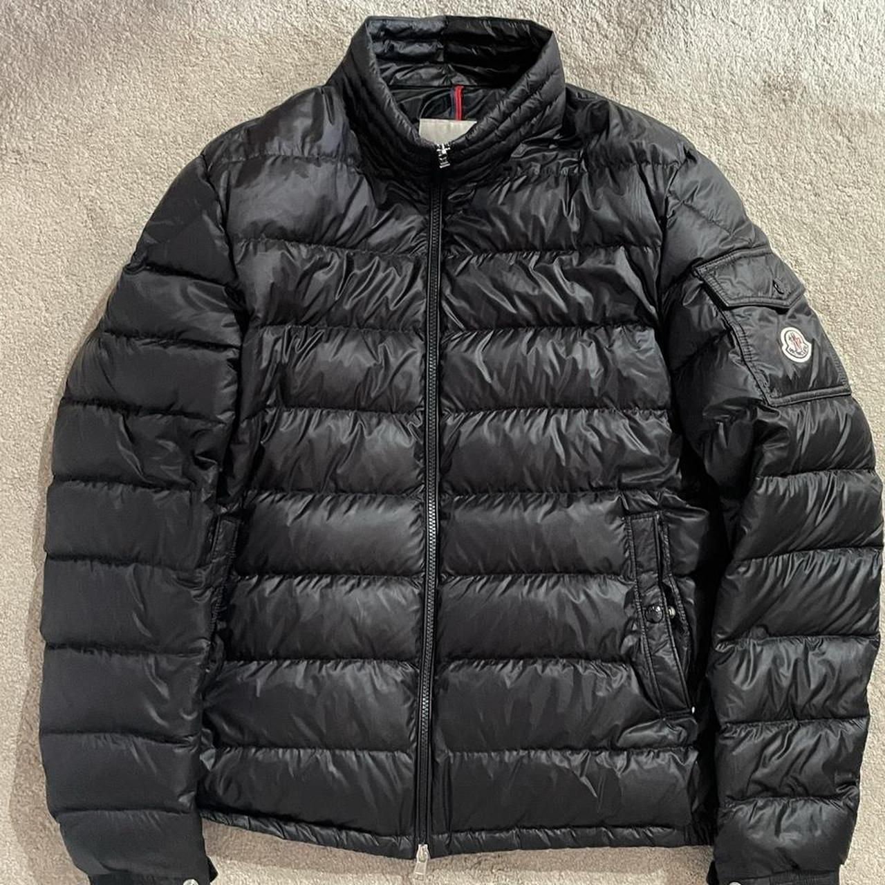 Moncler 100% genuine black jacket worn a handful or... - Depop