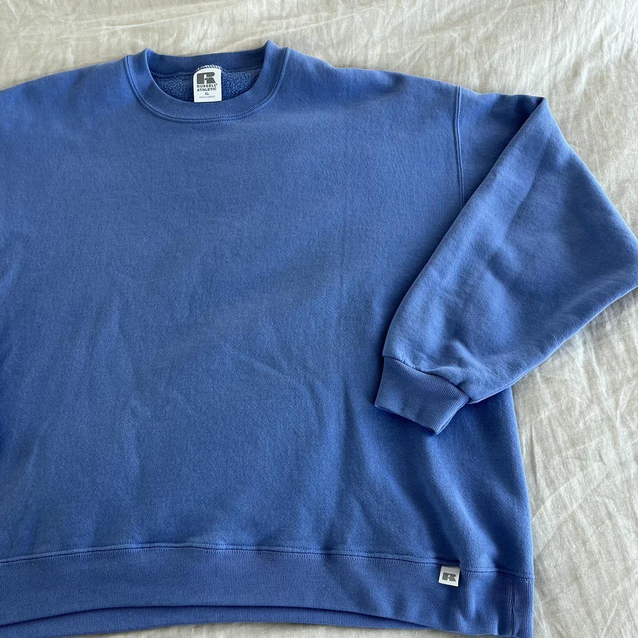 comfy blue sweater semi cropped it’s literally the... - Depop