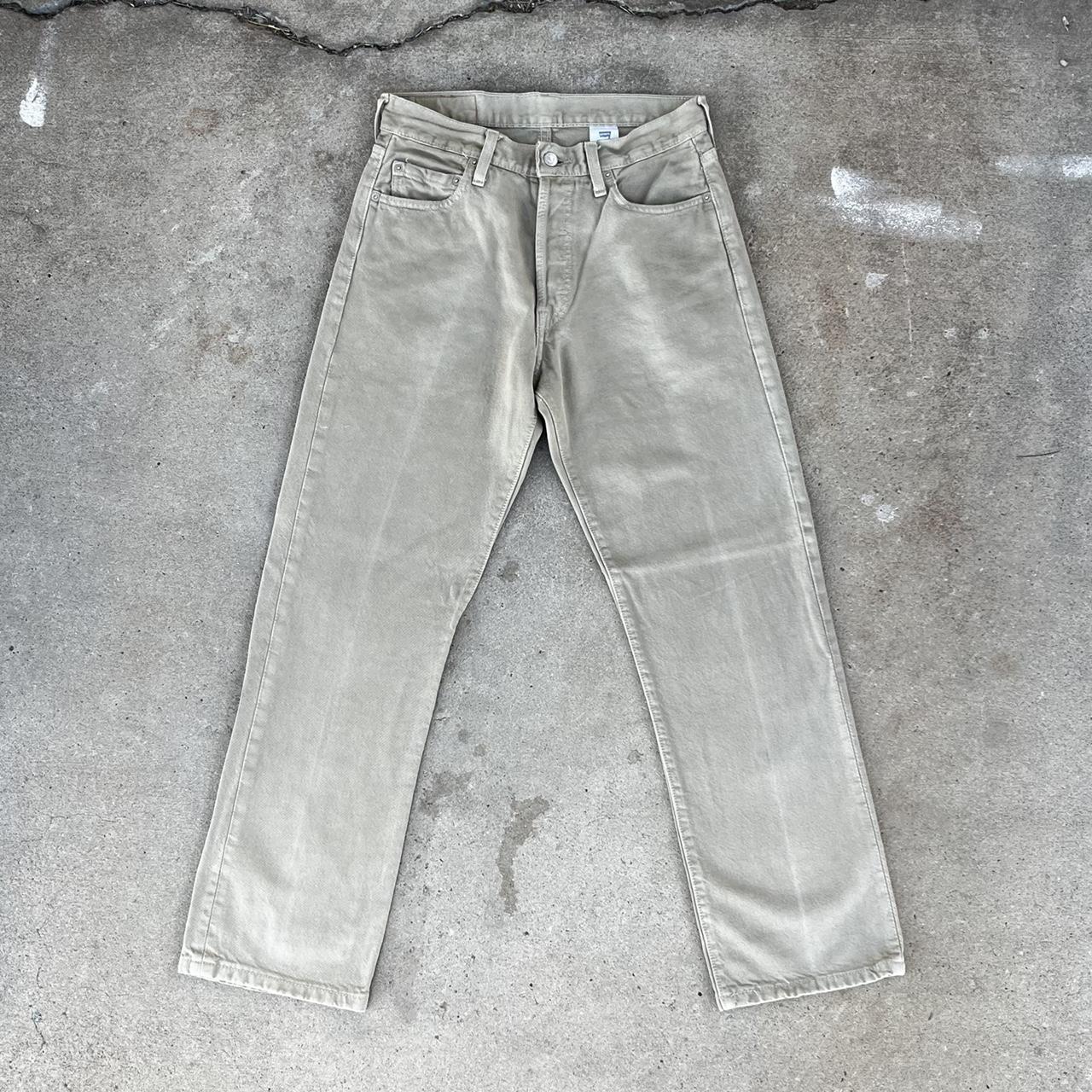 2006 Tan Levi's 501 Jeans -Crease Fade Up Either... - Depop