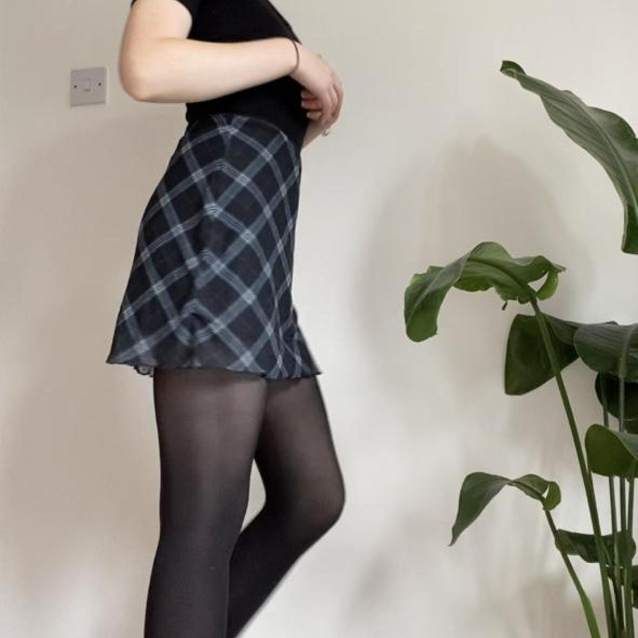 Black & blue patterned skirt. Excellent condition.... - Depop