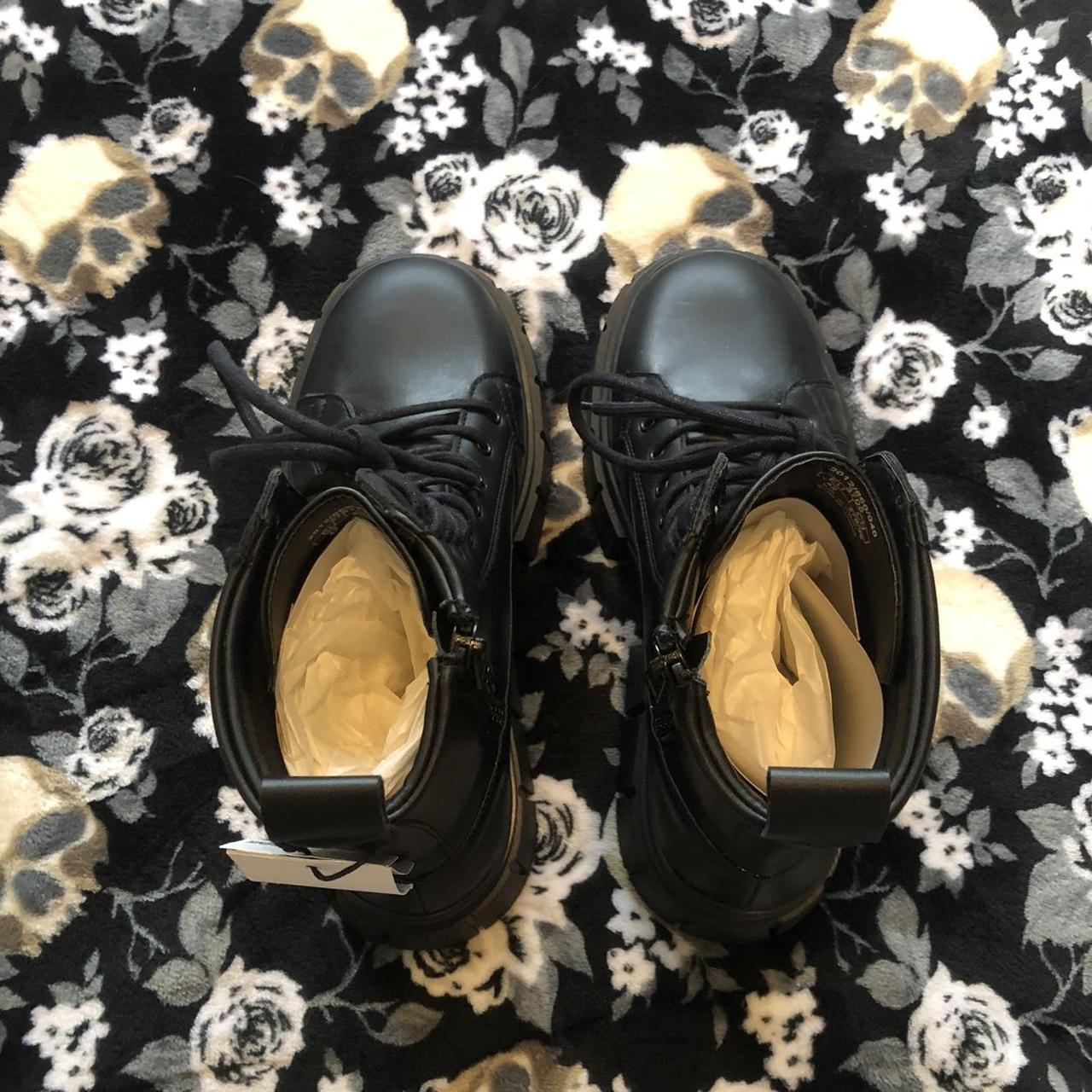 Bershka black platform combat boots Size 8 Brand... - Depop