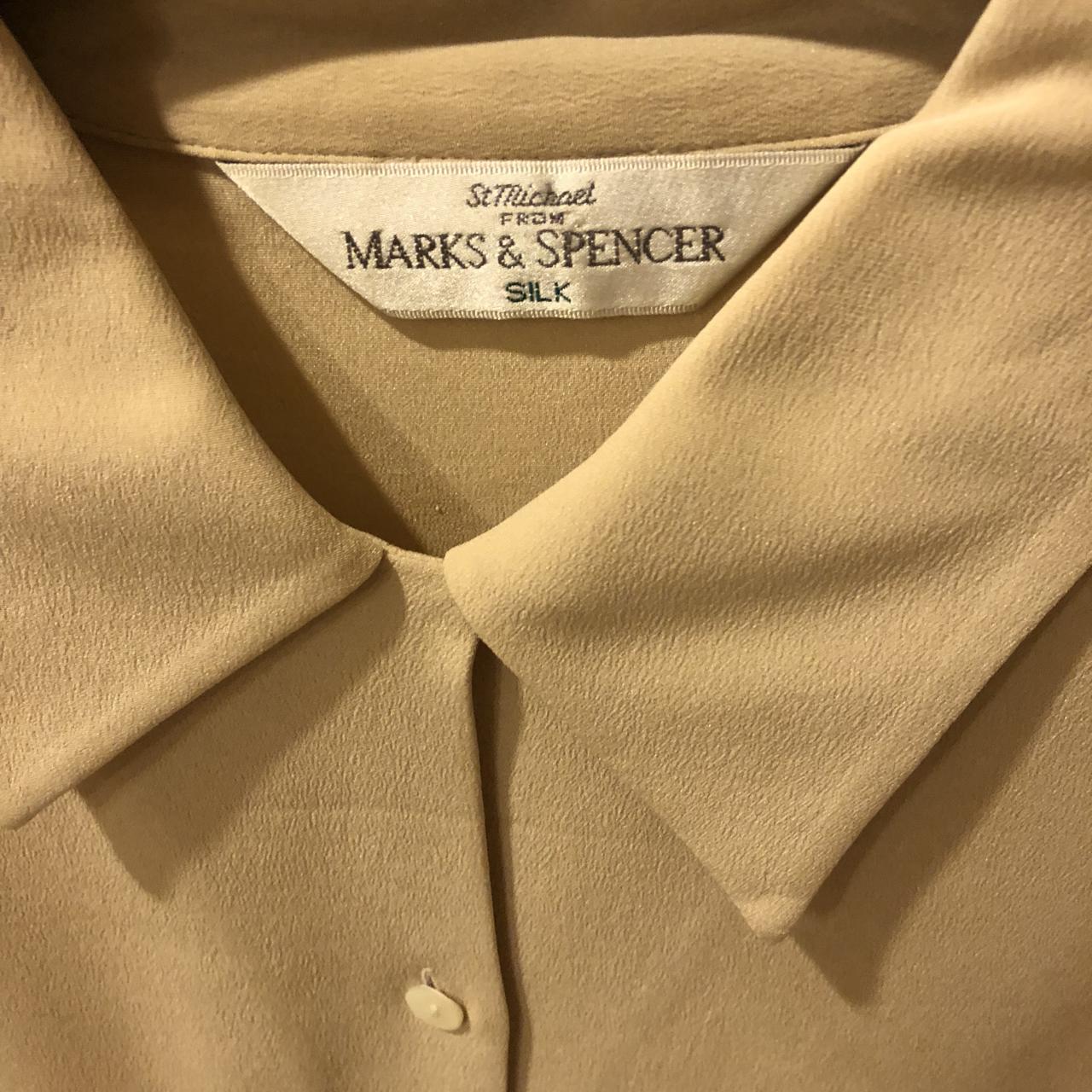 St Michael by Marks & Spencer 100% silk blouse.... - Depop