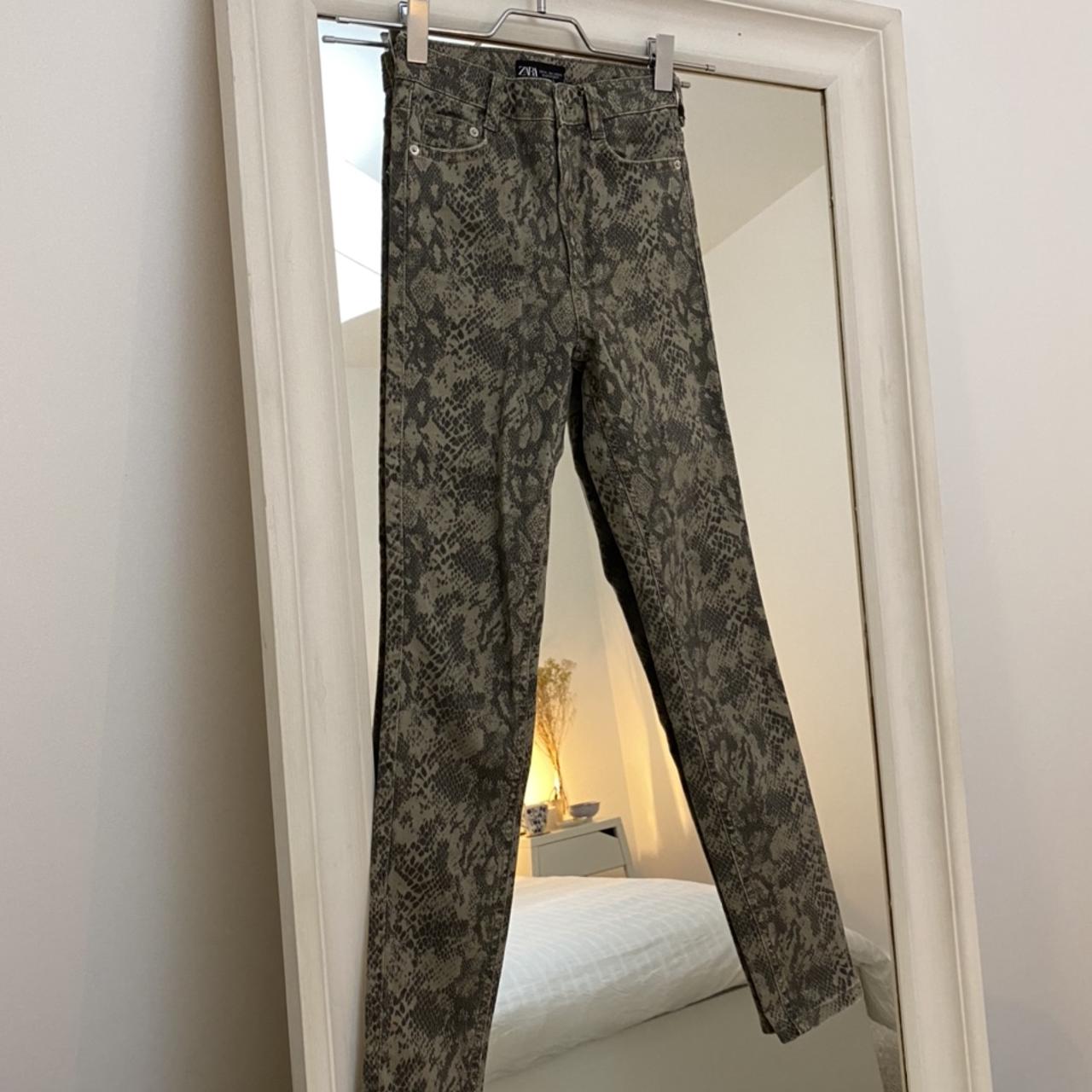 Zara snakeskin high waisted printed skinny