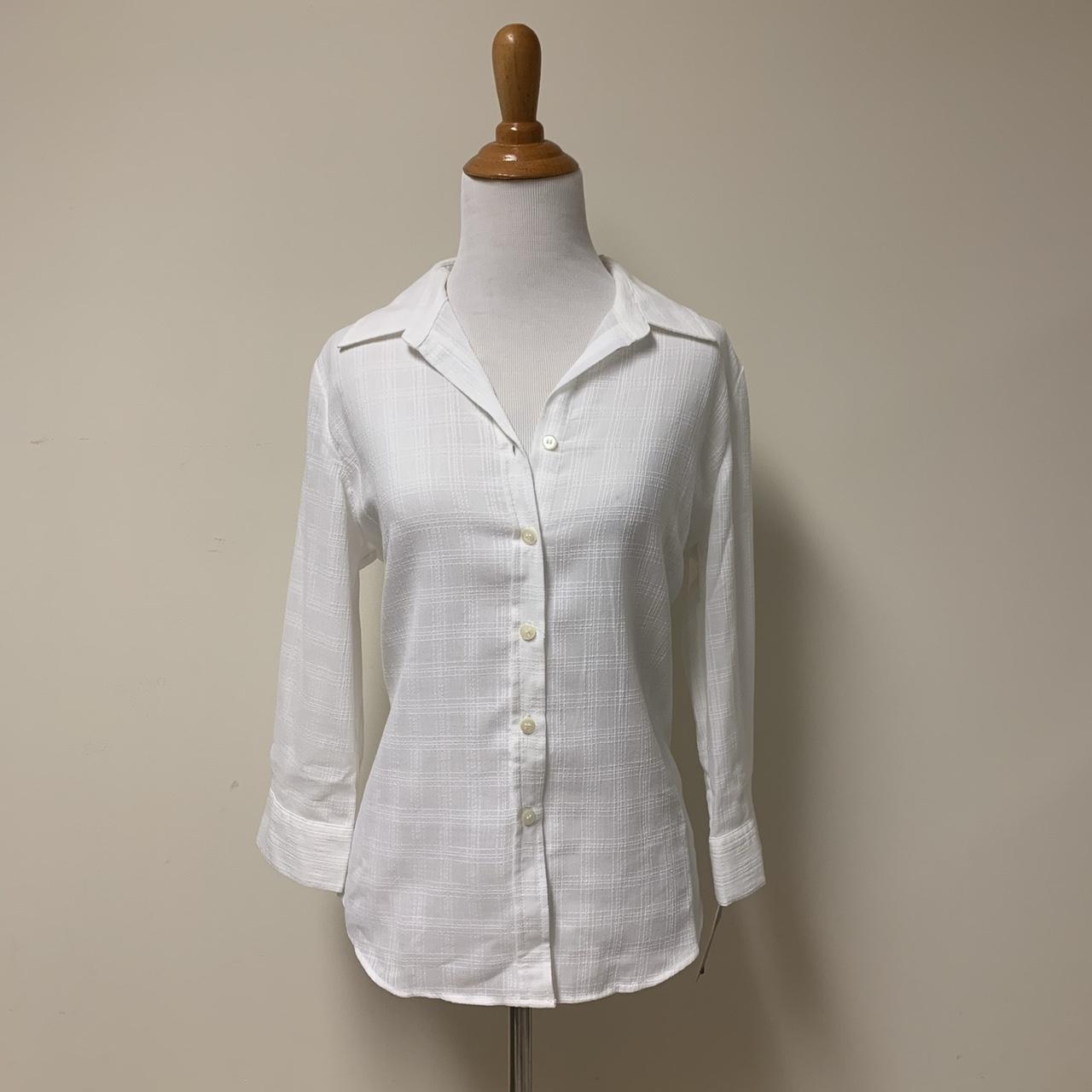 Macy's Women's White and Cream Blouse | Depop