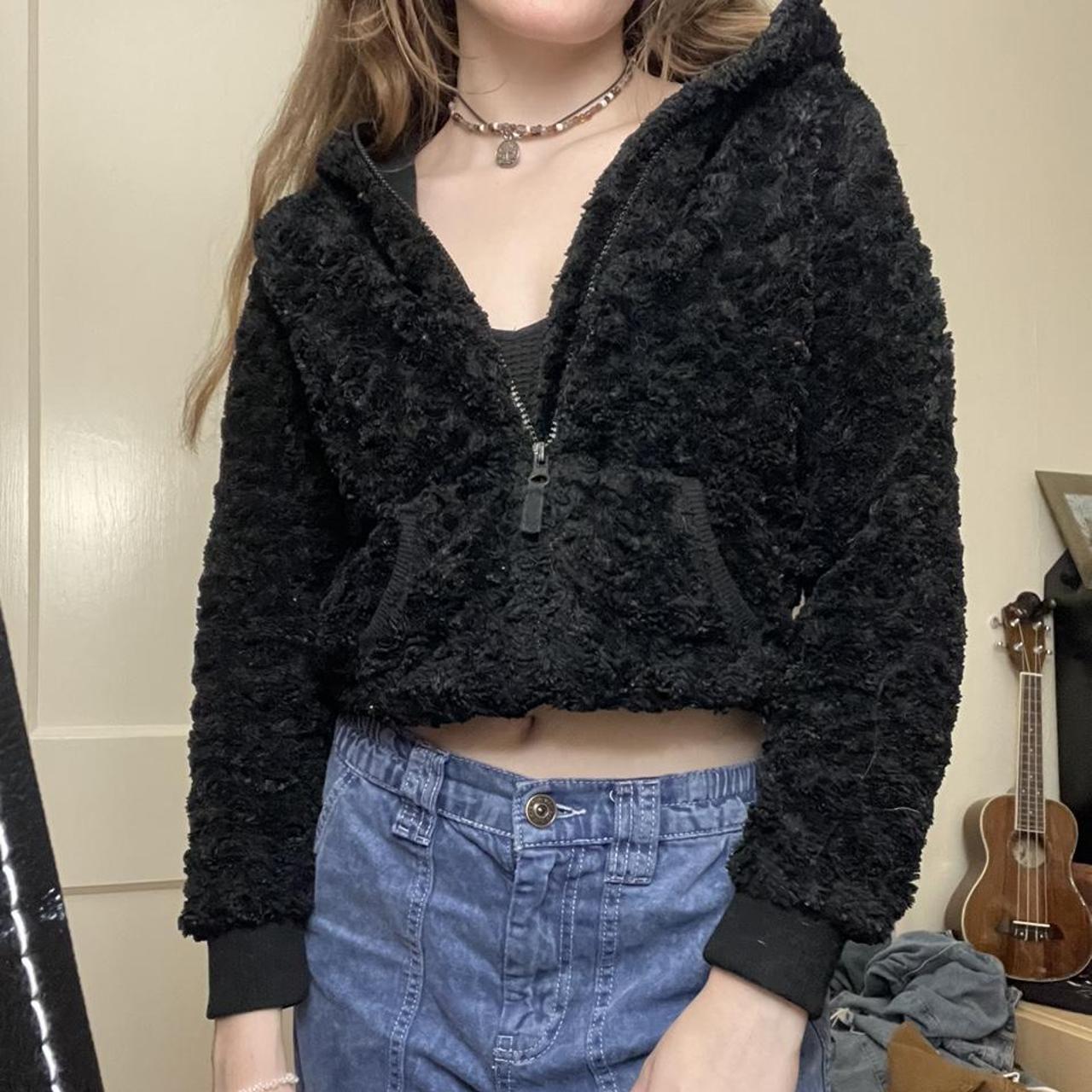 Women's Black Hoodie Depop