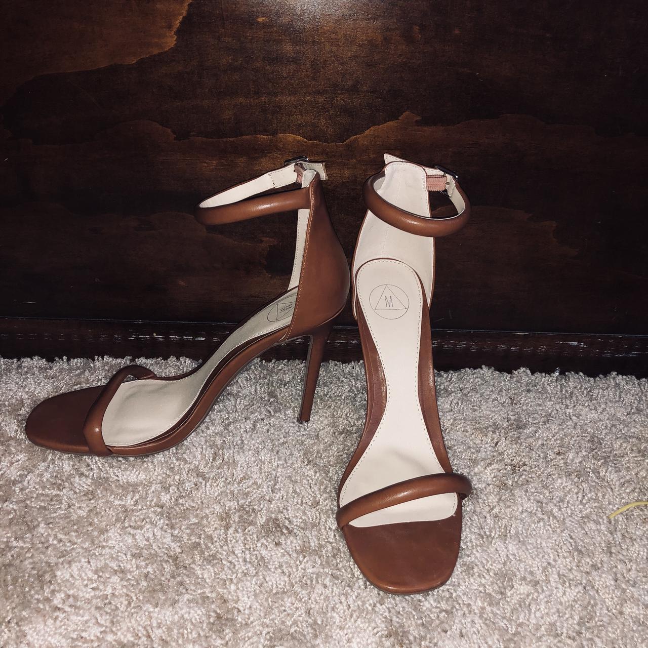 MISSGUIDED Brown barely there Sandal Heel Depop