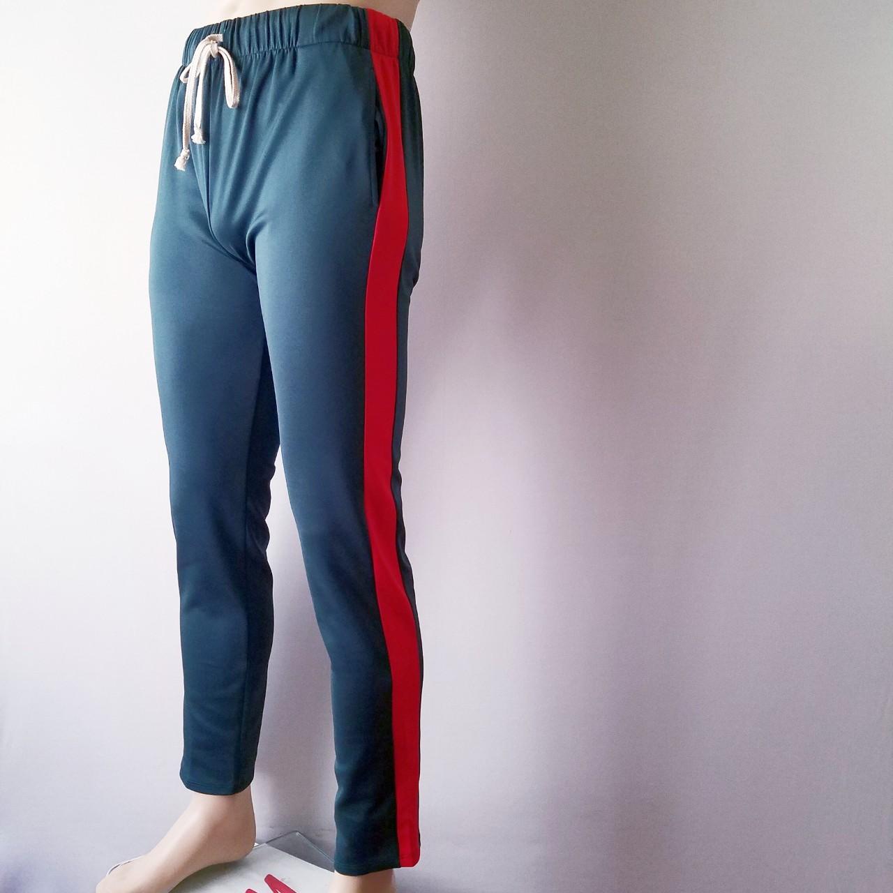 Green and red sales joggers