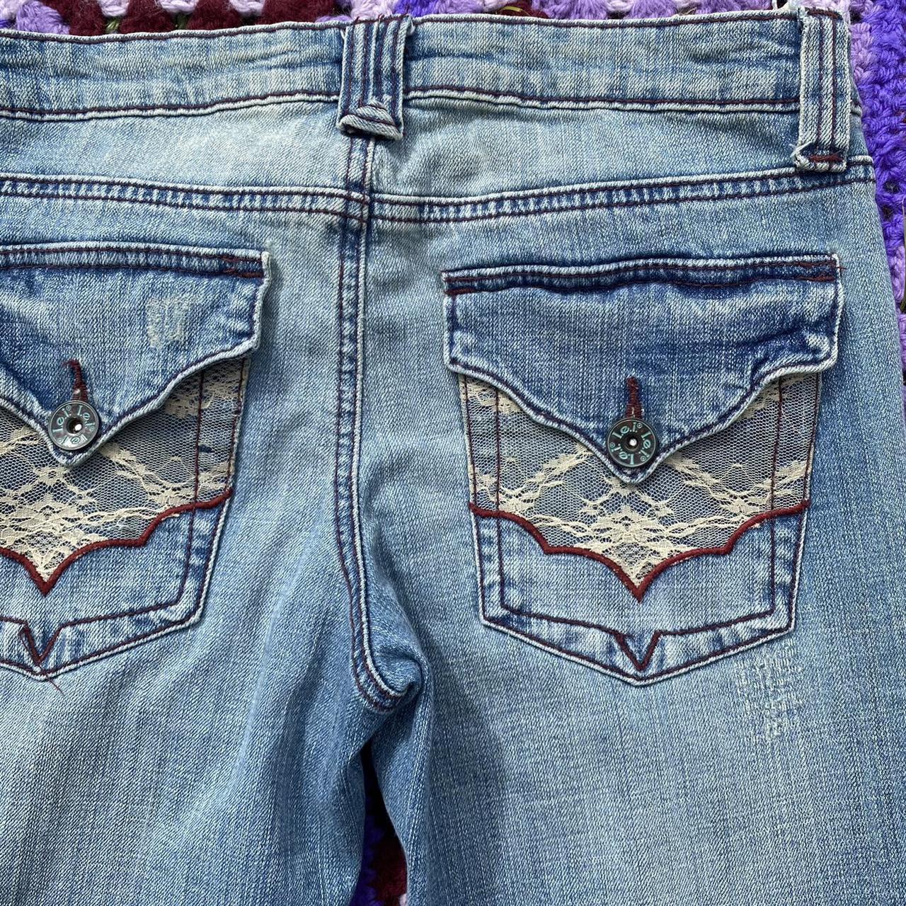 L.e.i. Women's Blue and Red Jeans (3)