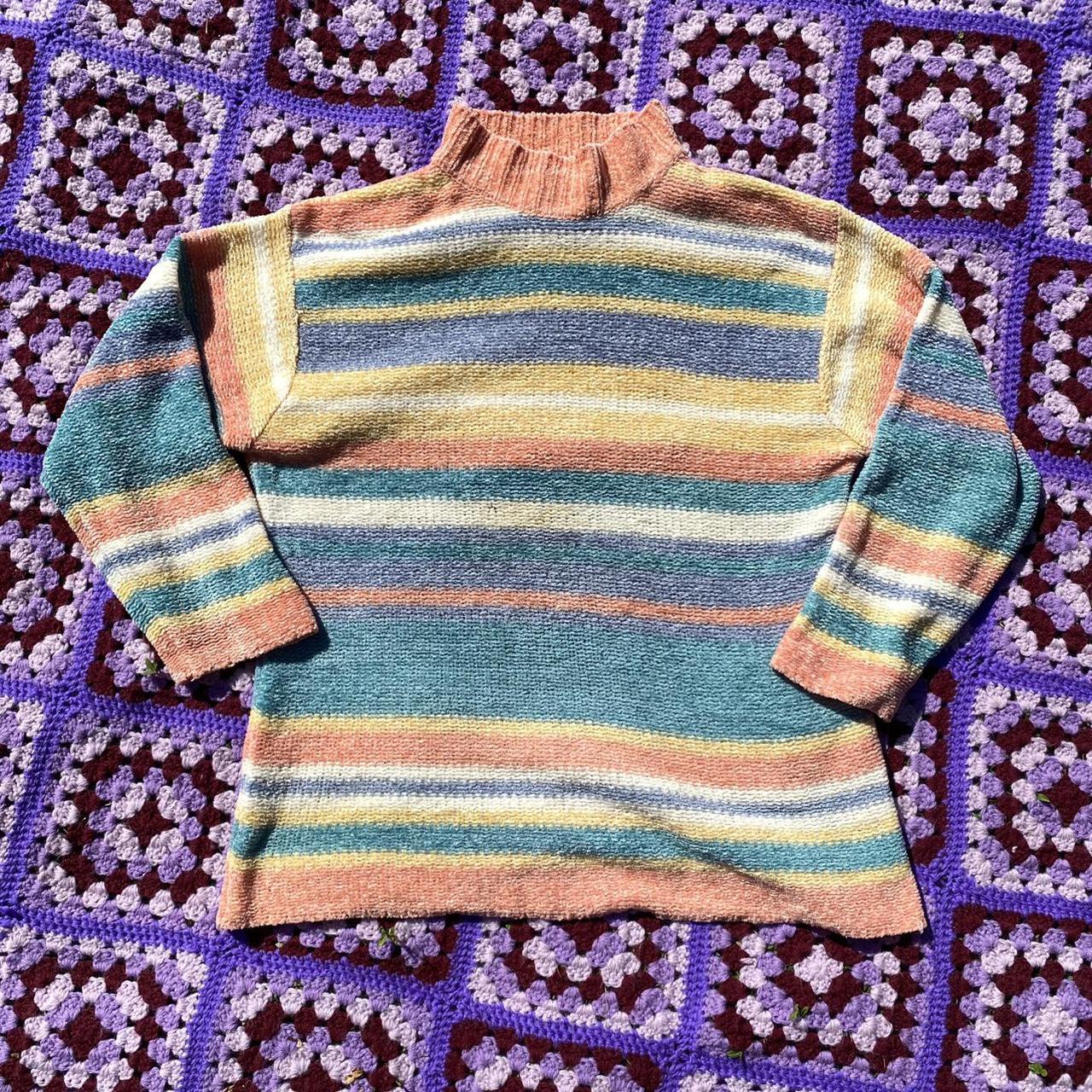 Product Image 1 - pastel chunky striped sweater with