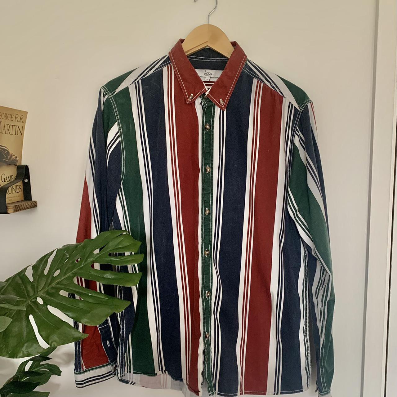 Urban Outfitters Men's Red and Green Shirt | Depop