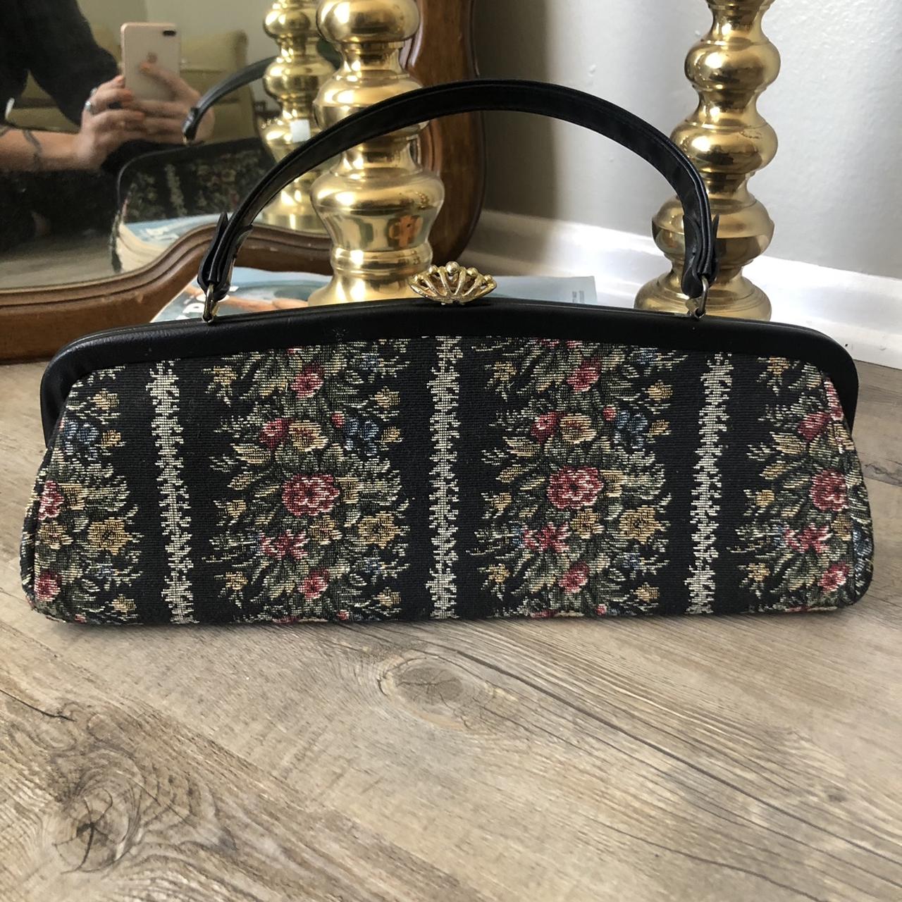 1950s/60s Needlepoint Floral Bag