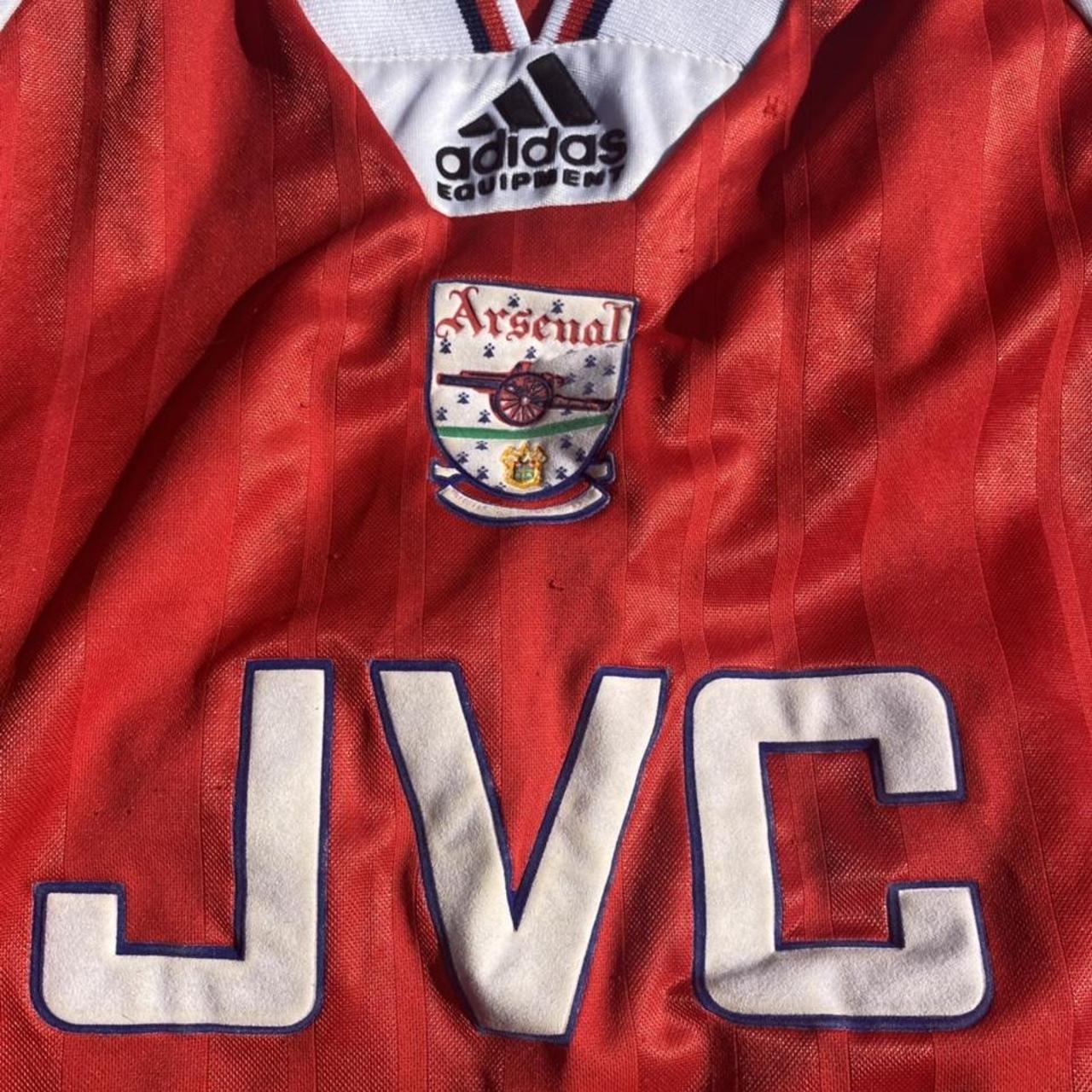 1992-1994 Arsenal JVC home shirt. Vintage Adidas. - Depop