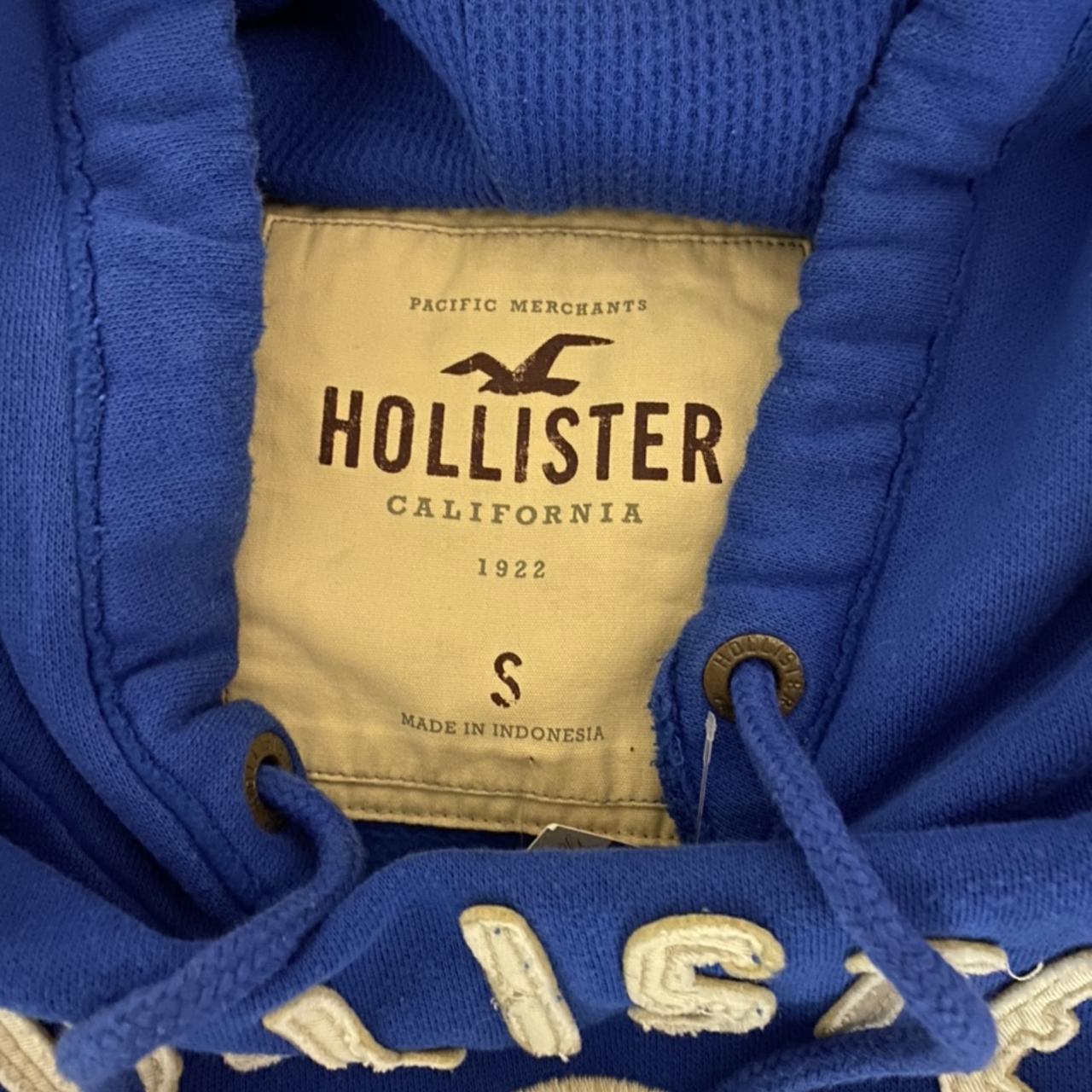 Hollister hoodie Hollister wave crew royal blue... - Depop