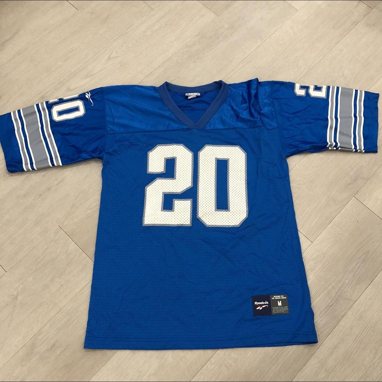 Vintage REEBOK Detroit Lions Barry Sanders NFL Jersey Men's XL