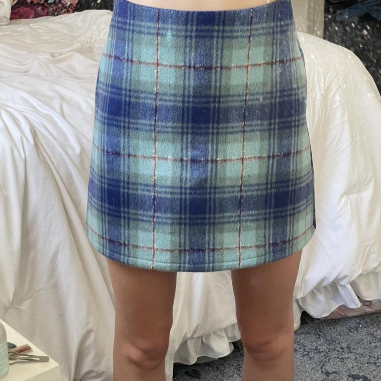 Plaid shop skirt glassons