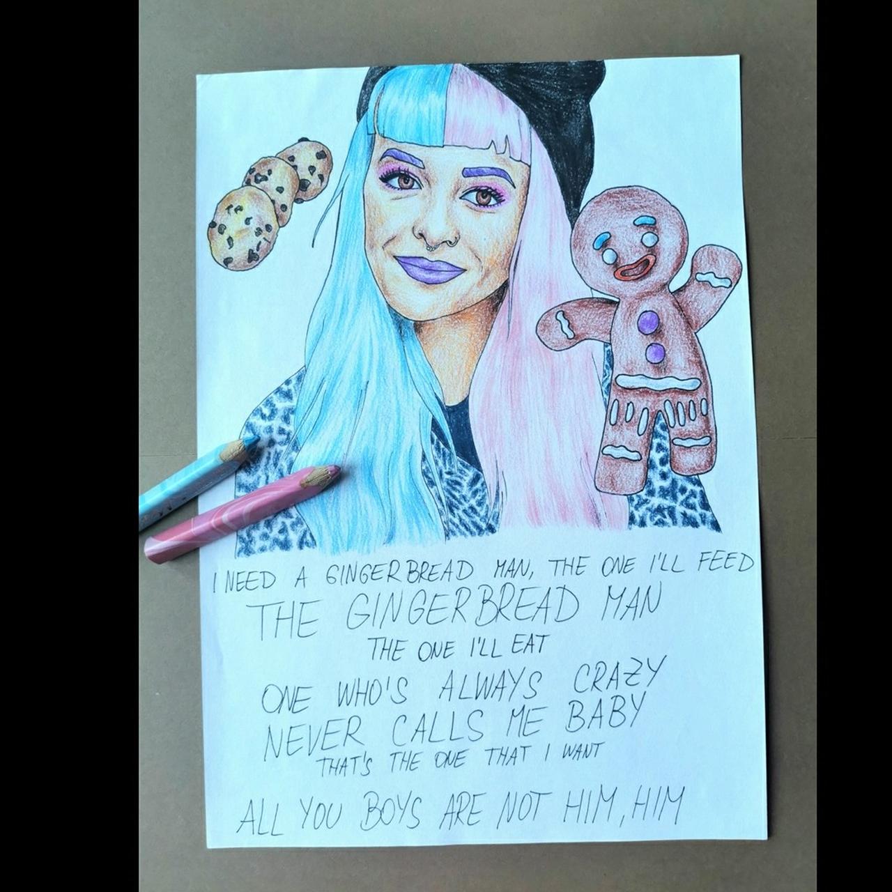 Melanie Martinez - Gingerbread Man drawing, Cry Baby... - Depop