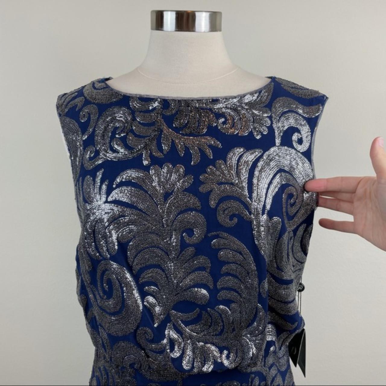 Product Image 4 - Adrianna Papell Navy Blue Silver