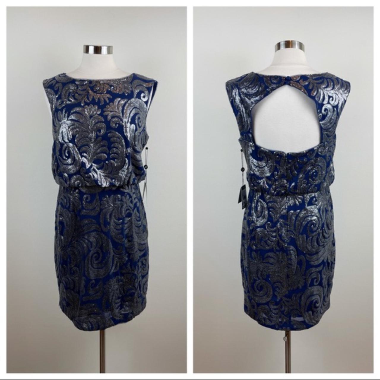 Product Image 1 - Adrianna Papell Navy Blue Silver