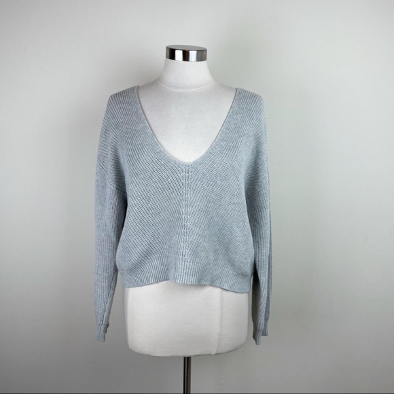 Lulus Gray Long Sleeve Boho Knit Sweater Women size... - Depop