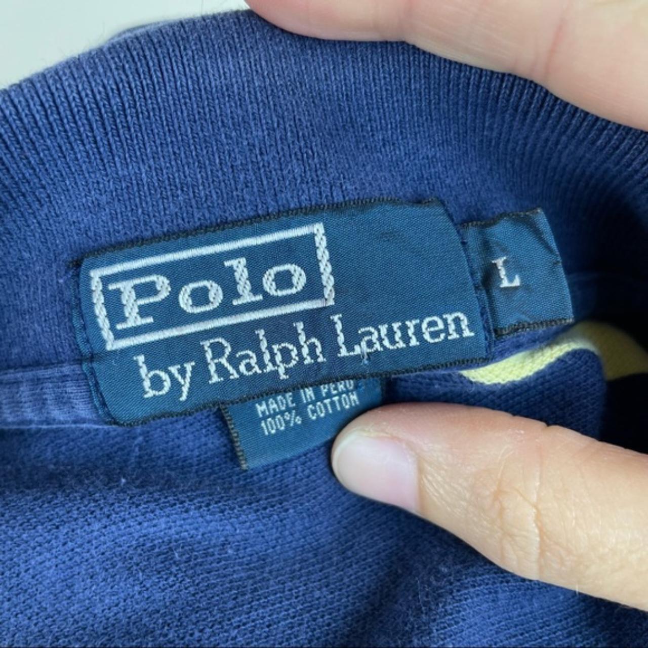 Polo Ralph Lauren Women's Blue and Yellow Crop-top (2)