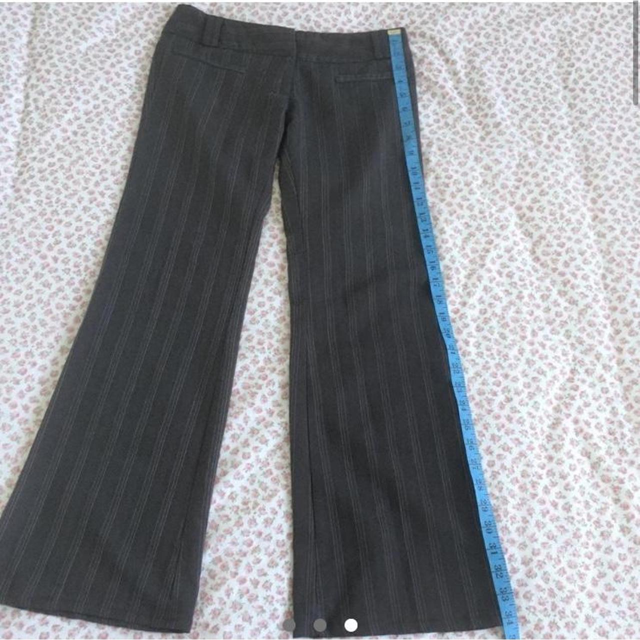 pinstripe pants brown
