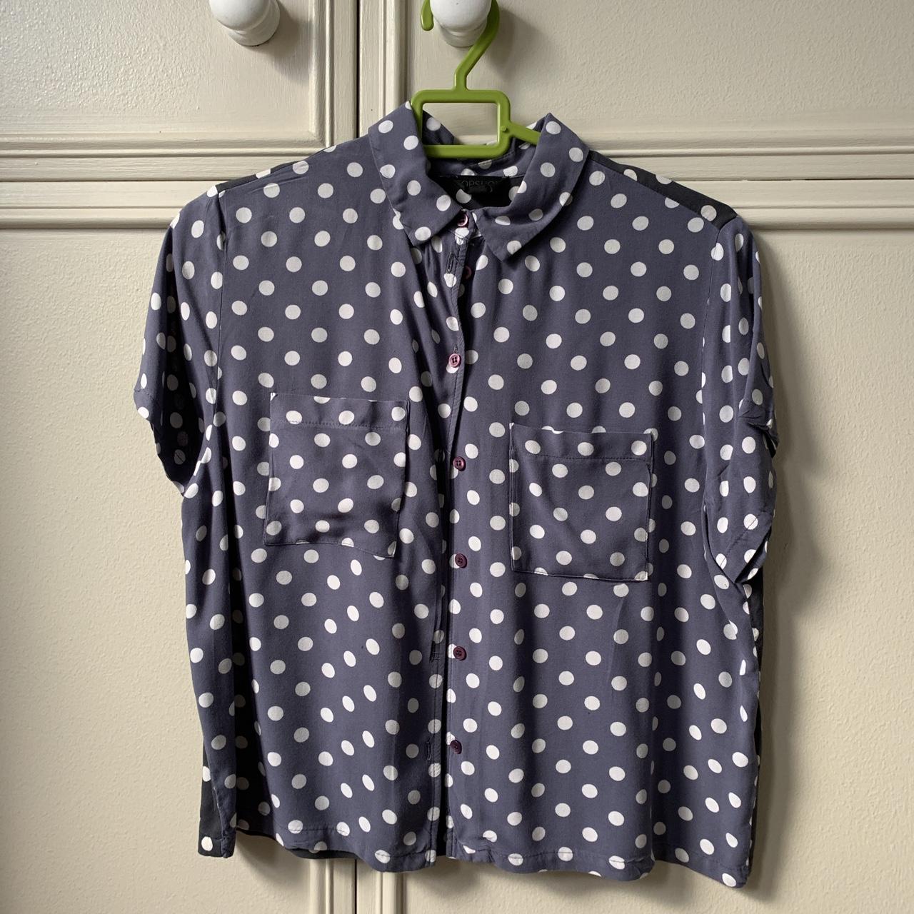 TOPSHOP purple spotty shirt / size 8 / 2 different... - Depop