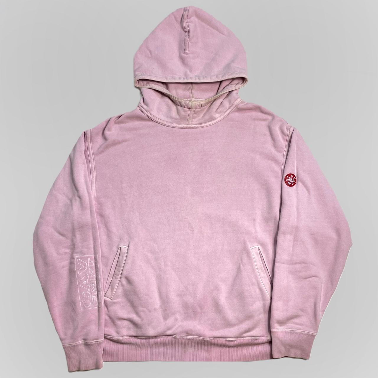 Cav Empt Hoodie In Pink Heavy cotton boxy fitting