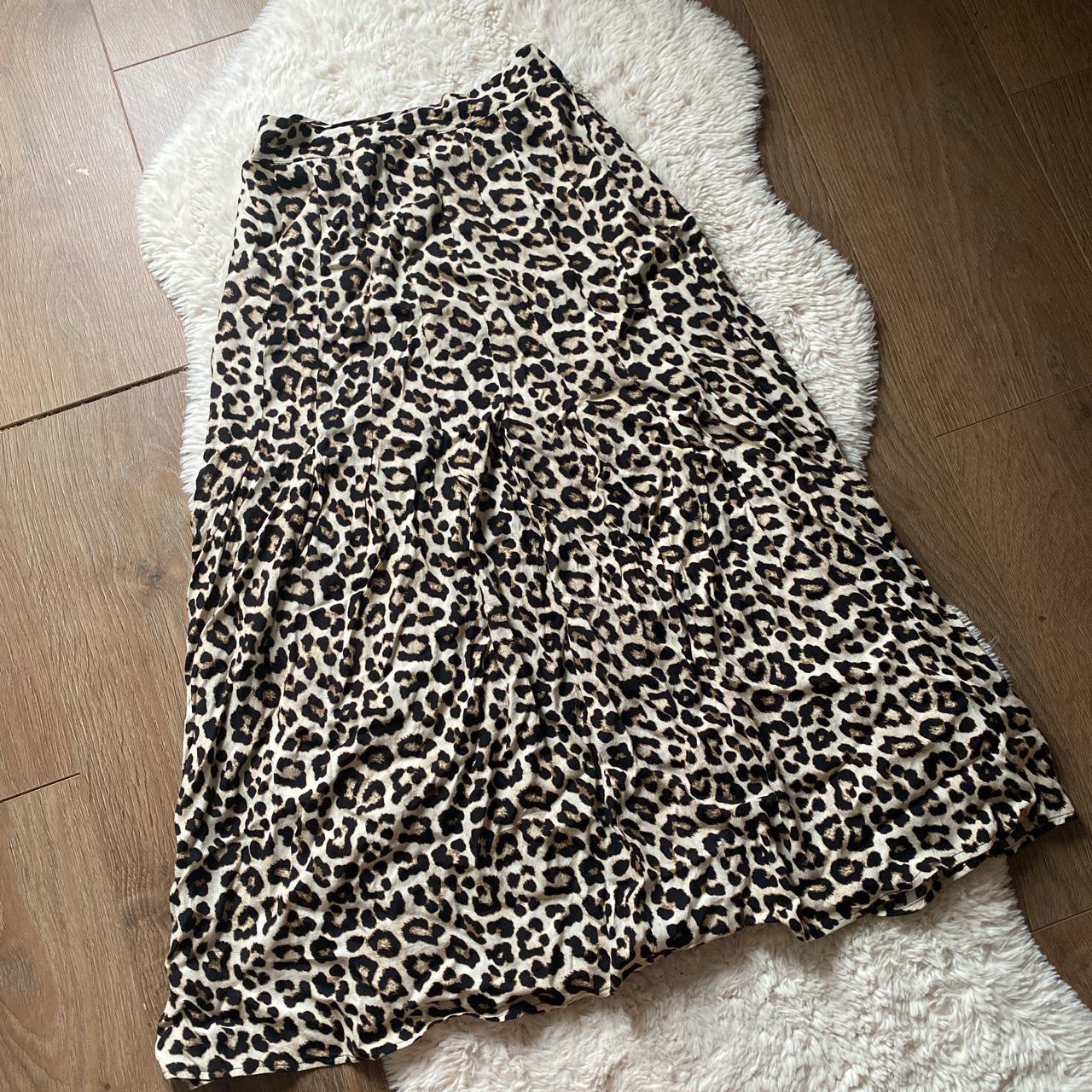 Leopard print 2024 maxi skirt h&m