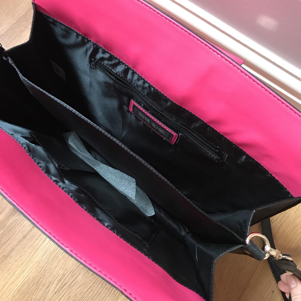 Pink/Nude/Black with tassel River island bag satchel - Depop