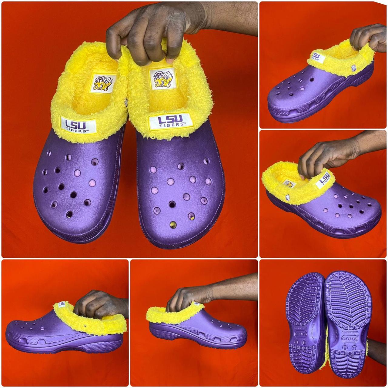 LSU Tigers American Flag New Crocs Clog Shoes - Jomagift