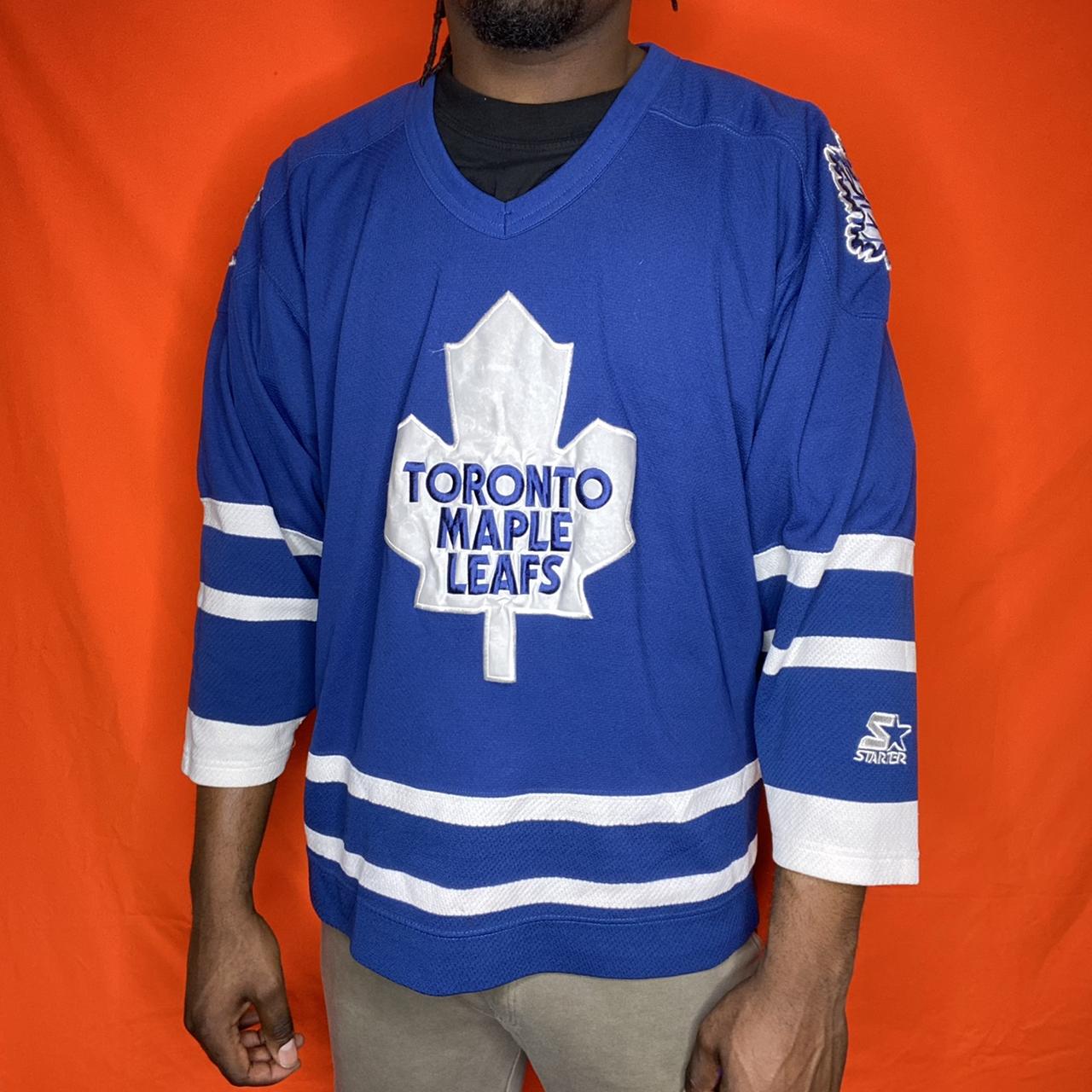 vintage 70s/80s blue Toronto Maple Leafs jersey. - Depop