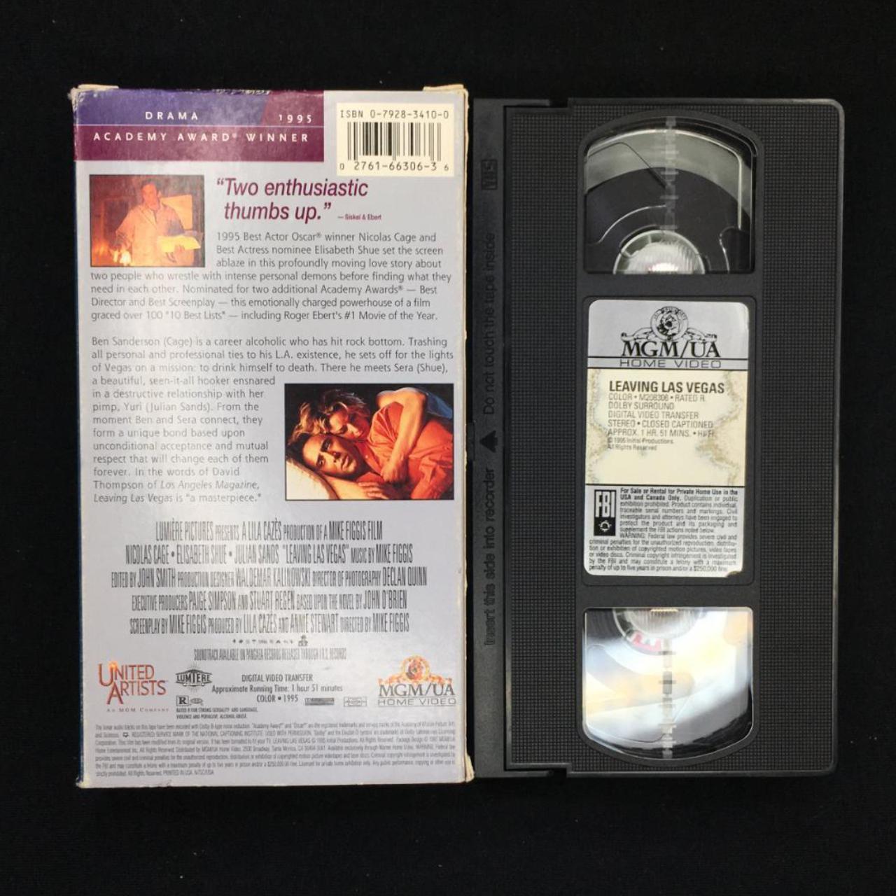 Leaving Las Vegas VHS Oscar-awarded Nicolas Cage... - Depop