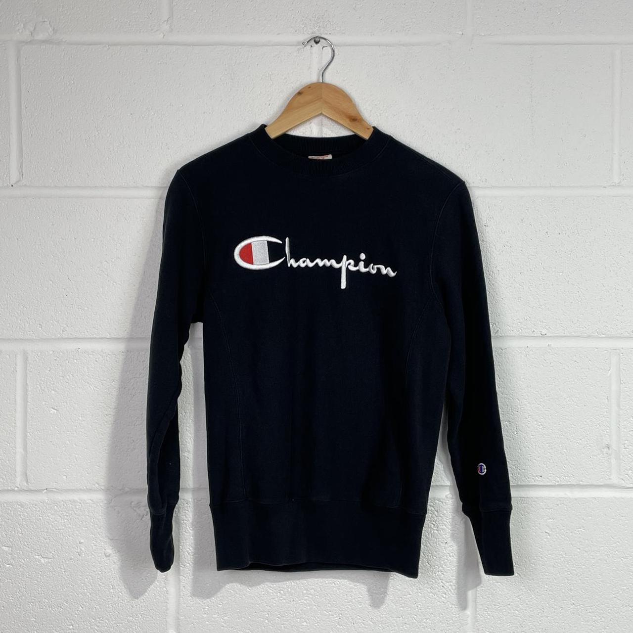 Vintage Champion Spell Out Crew Neck... - Depop