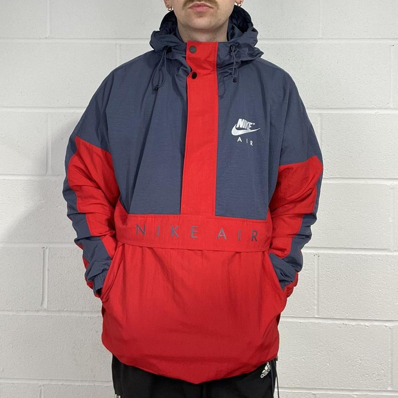 red nike pullover windbreaker