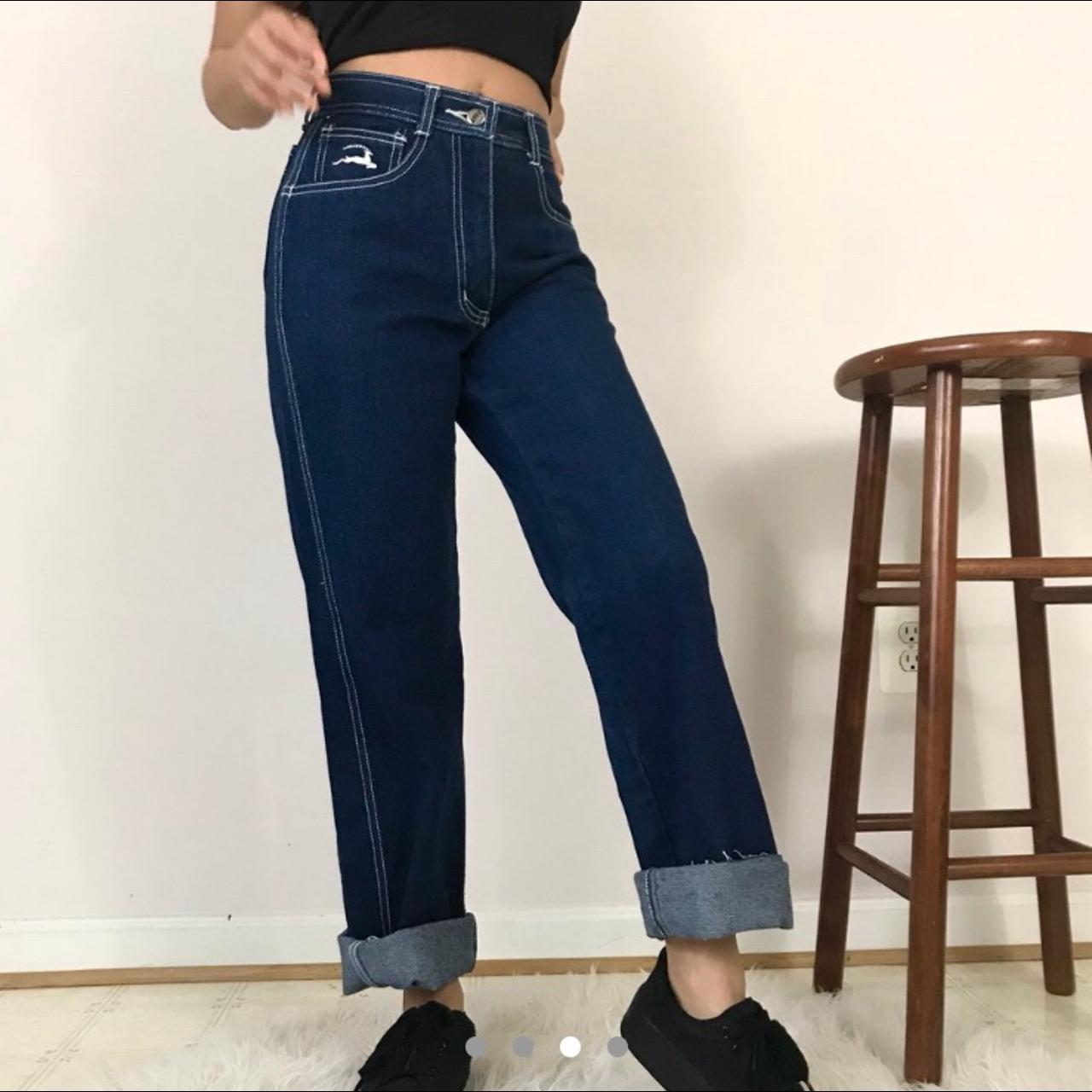(REPOP) vintage high waisted jeans dark... - Depop